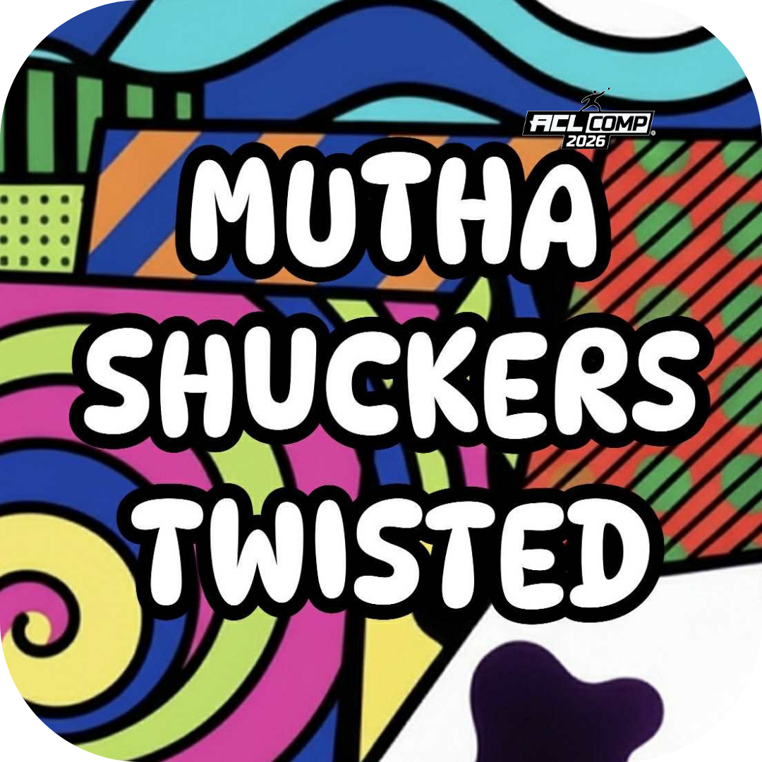 Mutha Shuckers "WHAT THE ?" 2026 ACL Comp Stamped Cornhole Bags