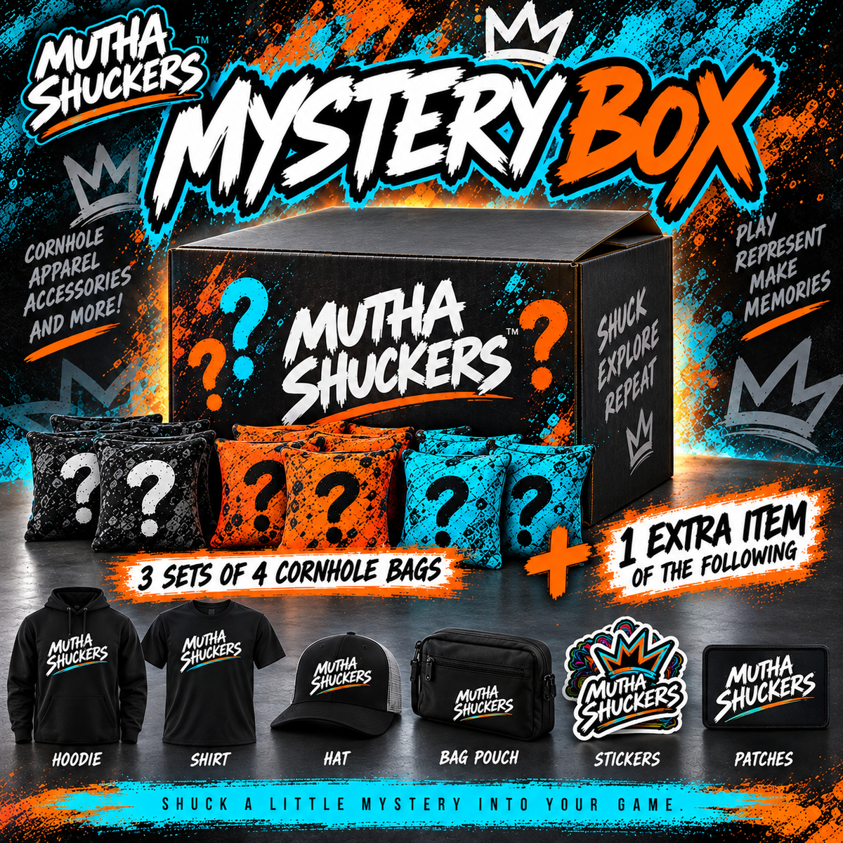 Mutha Shuckers Mystery Box (3 Sets of 4 Bags)