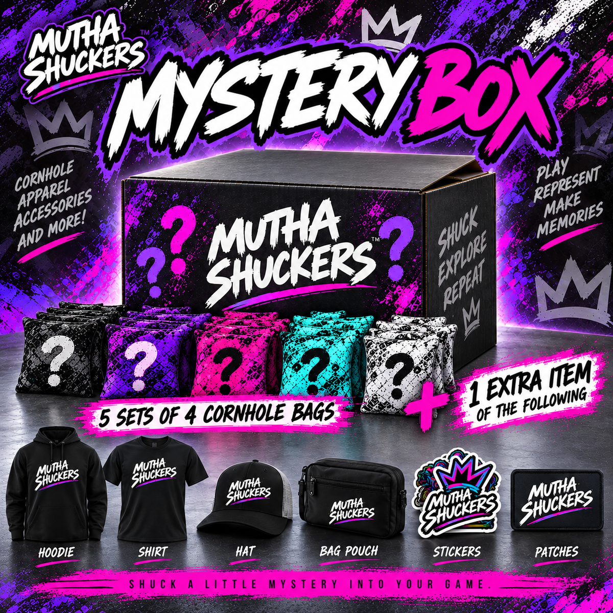 Mutha Shuckers Mystery Box (5 Sets of 4 Bags)