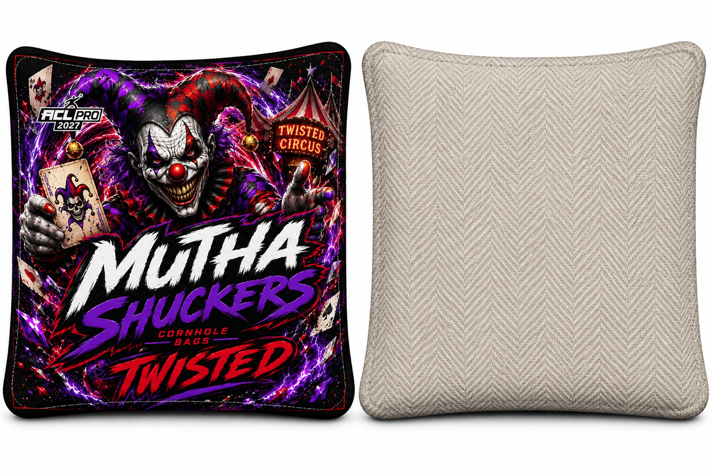 Mutha Shuckers Twisted "Wildcard" Series 2027 ACL Pro Cornhole Bags