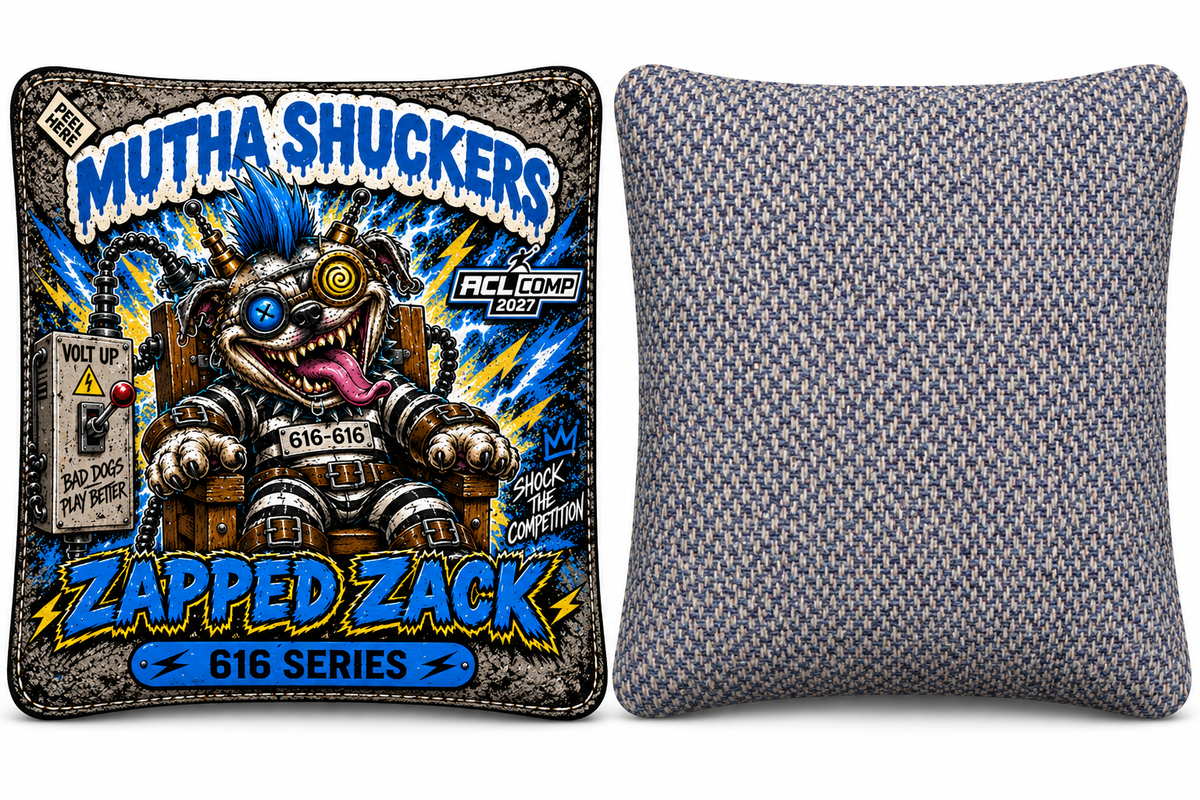 Mutha Shuckers 616 "Zapped Zack" Series 2027 ACL COMP Cornhole Bags