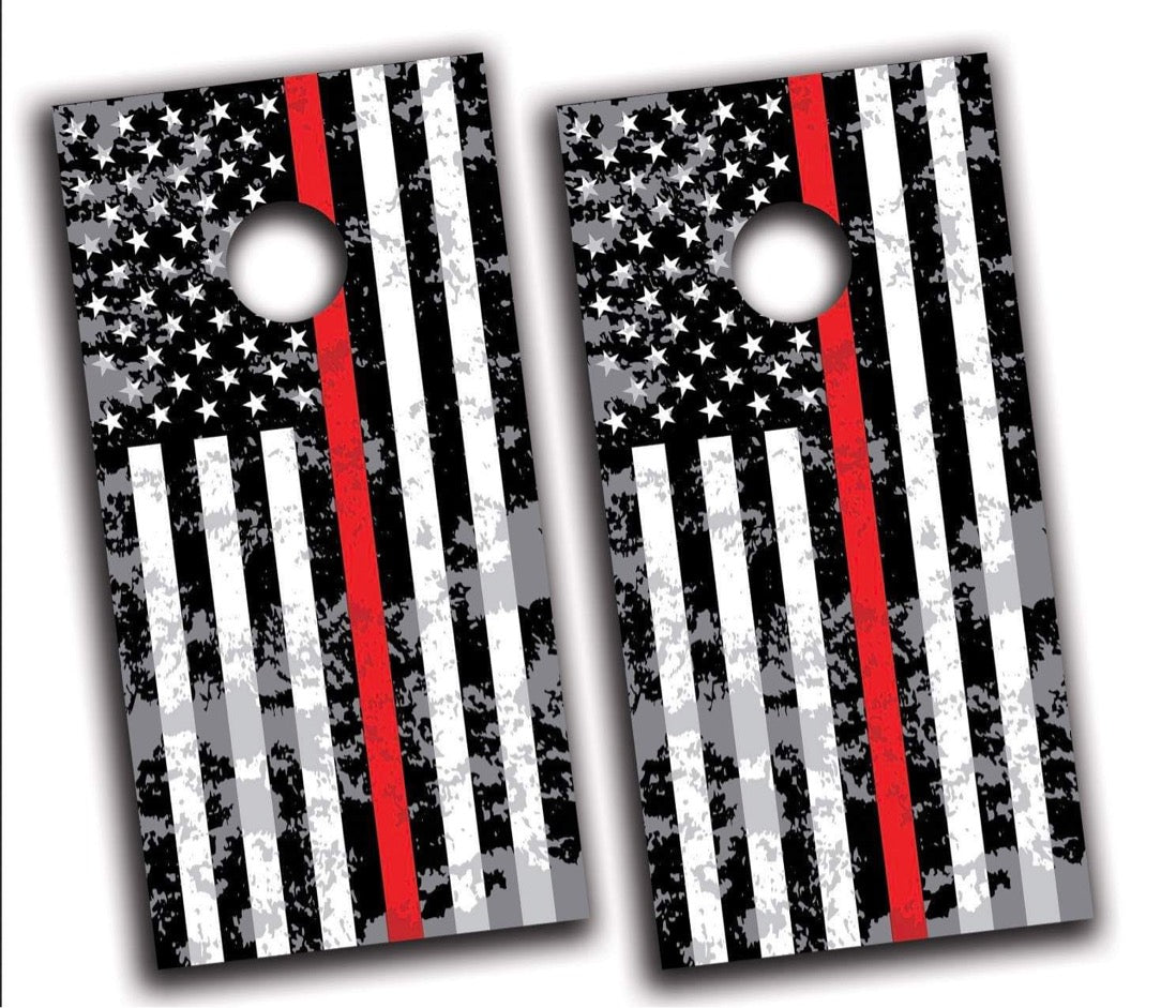 Cornhole Boards | Grunge Thin Line