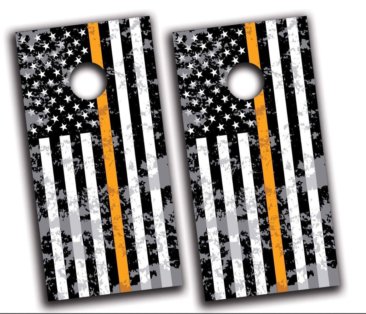 Cornhole Boards | Grunge Thin Line