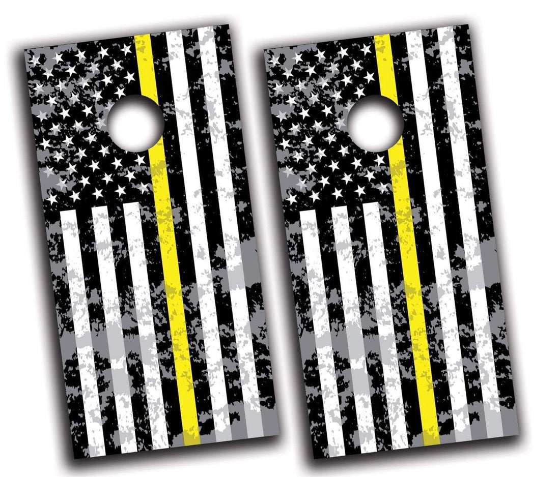Cornhole Boards | Grunge Thin Line