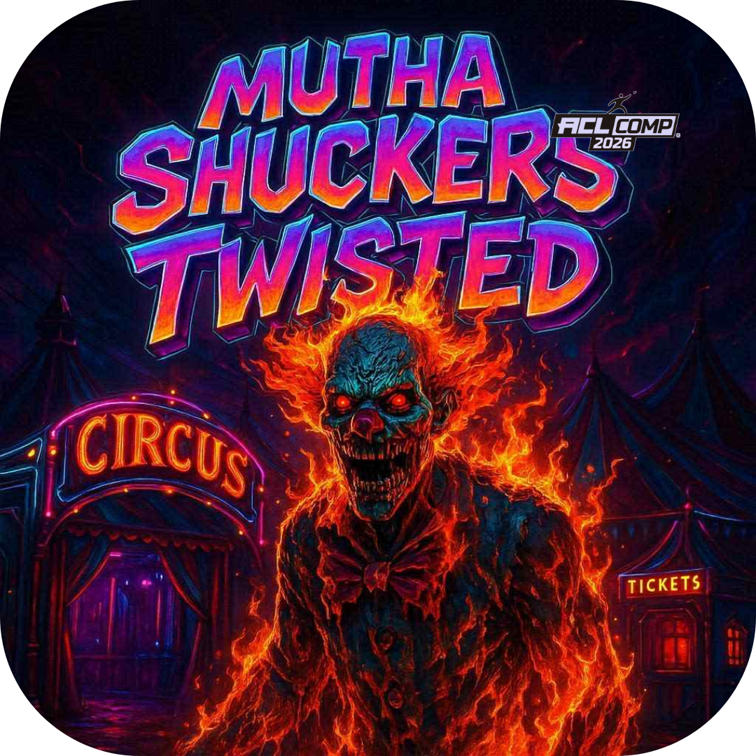 Mutha Shuckers "Halloween Collection" 2026 ACL Comp Stamped Cornhole Bags