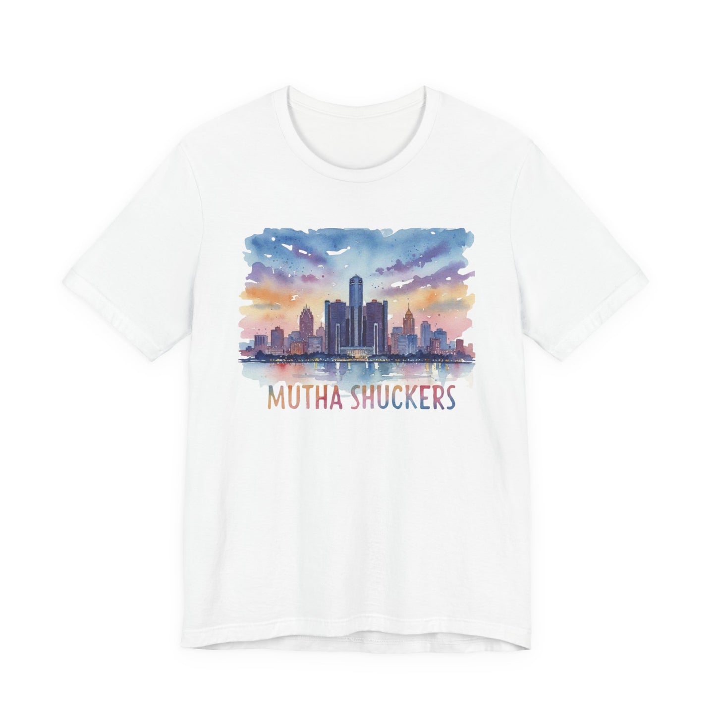 Mutha Shuckers "Watercolor City " Unisex Short Sleeve Tee