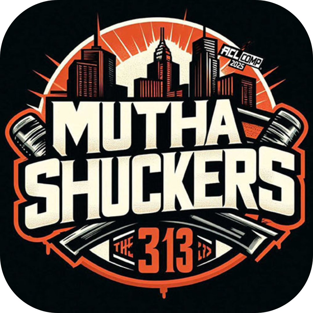 Mutha Shuckers THE 313 "My City" Series 2025 ACL COMP Cornhole Bags