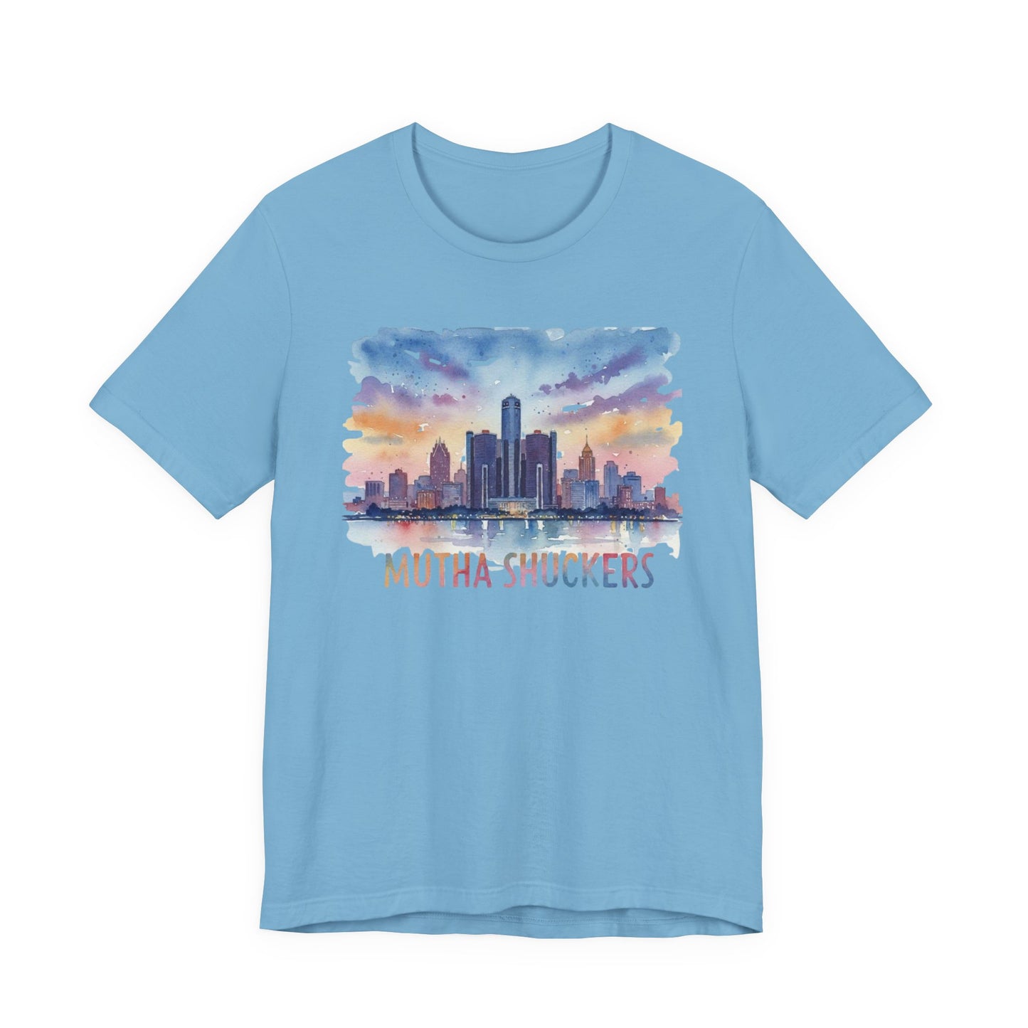 Mutha Shuckers "Watercolor City " Unisex Short Sleeve Tee