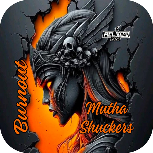 Mutha Shuckers Burnout "Fire Goddess" Series 2025 ACL Pro Cornhole Bags