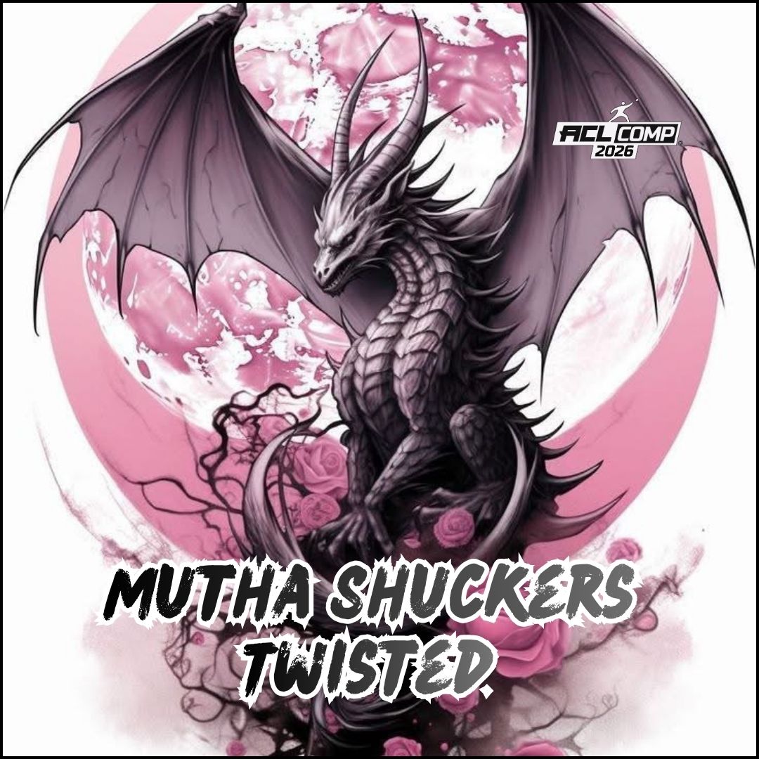 Mutha Shuckers "Dragons" 2026 ACL Comp Stamped Cornhole Bags