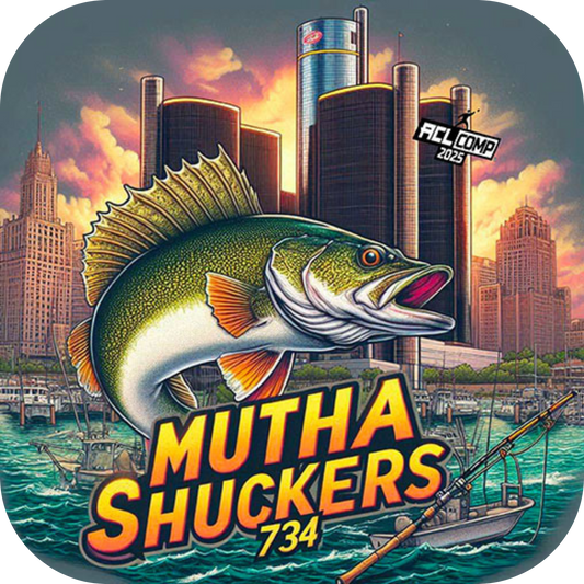 Mutha Shuckers 734 "Walleye" Series 2025 ACL Comp Cornhole Bags