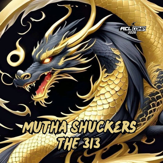 Mutha Shuckers "Dragons" 2026 ACL Comp Stamped Cornhole Bags