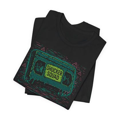 📼 Shucker Squad VHS Glitch Tee