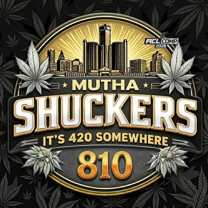 Mutha Shuckers "Up in Smoke" 2026 ACL Comp Stamped Cornhole Bags