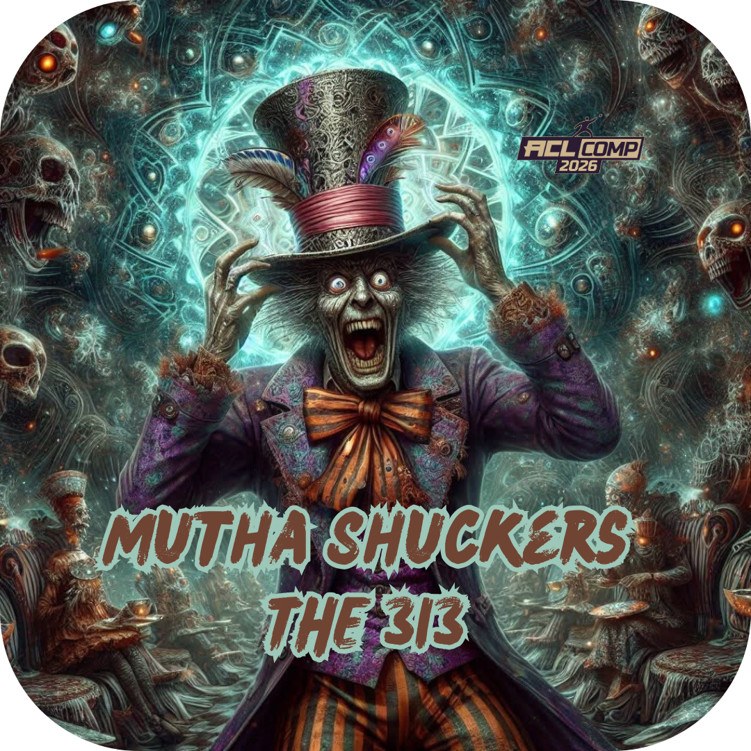 Mutha Shuckers THE 313 "Mad Hatter" Series 2026 ACL COMP Cornhole Bags