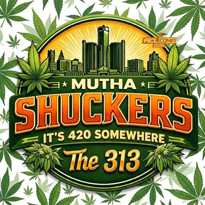 Mutha Shuckers "Up in Smoke" 2026 ACL Comp Stamped Cornhole Bags