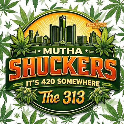 Mutha Shuckers "Up in Smoke" 2026 ACL Comp Stamped Cornhole Bags