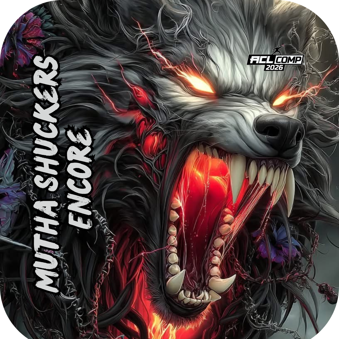 Mutha Shuckers "Pack of Wolves Collection" 2026 ACL Comp Stamped Cornhole Bags