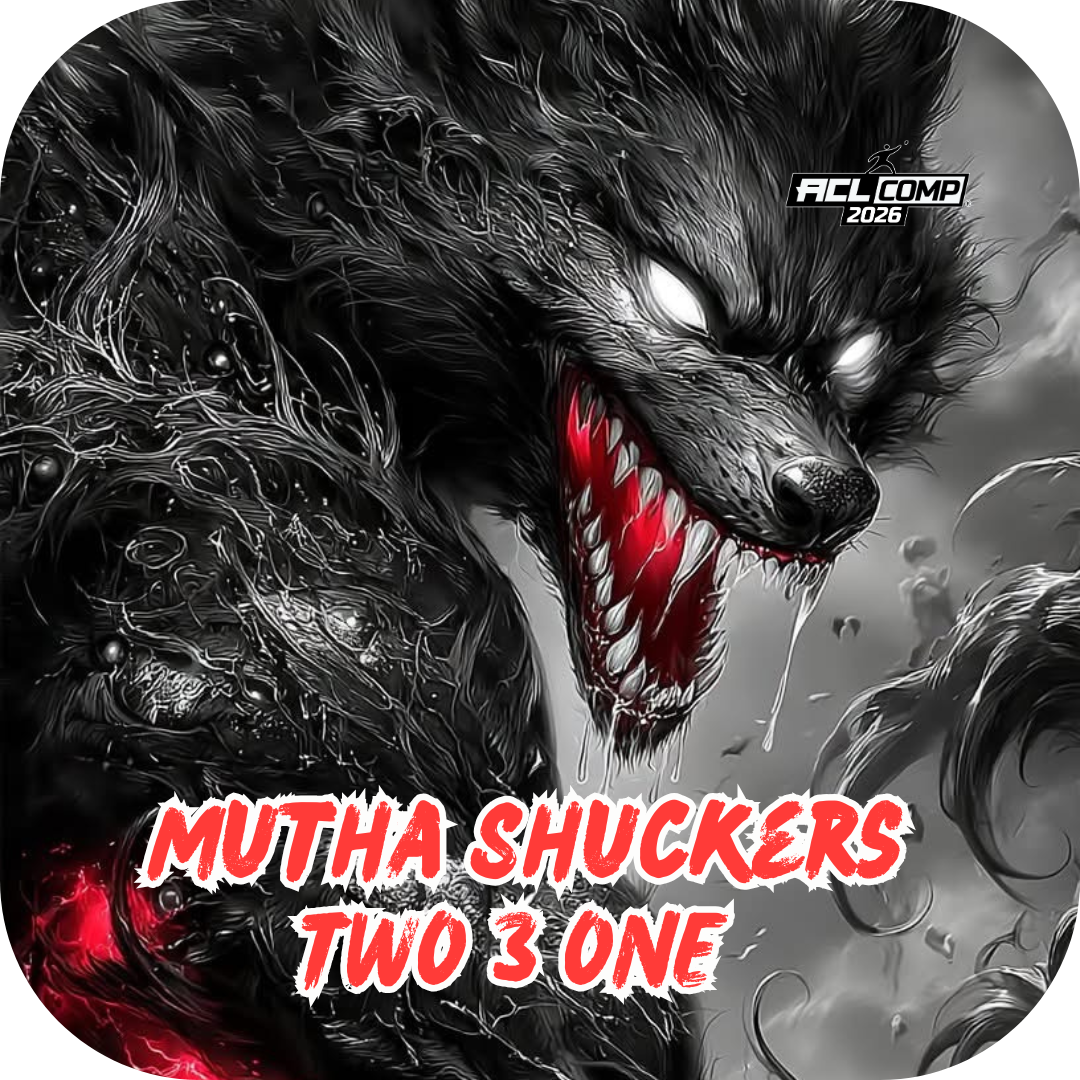 Mutha Shuckers "Pack of Wolves Collection" 2026 ACL Comp Stamped Cornhole Bags