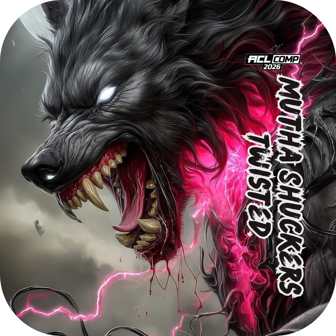 Mutha Shuckers "Pack of Wolves Collection" 2026 ACL Comp Stamped Cornhole Bags