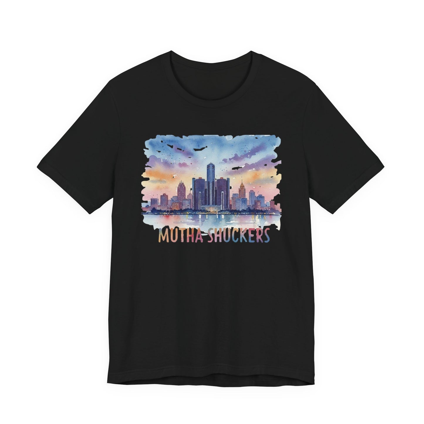 Mutha Shuckers "Watercolor City " Unisex Short Sleeve Tee