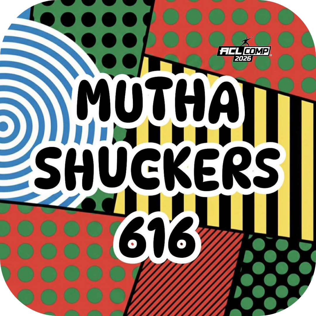 Mutha Shuckers "WHAT THE ?" 2026 ACL Comp Stamped Cornhole Bags
