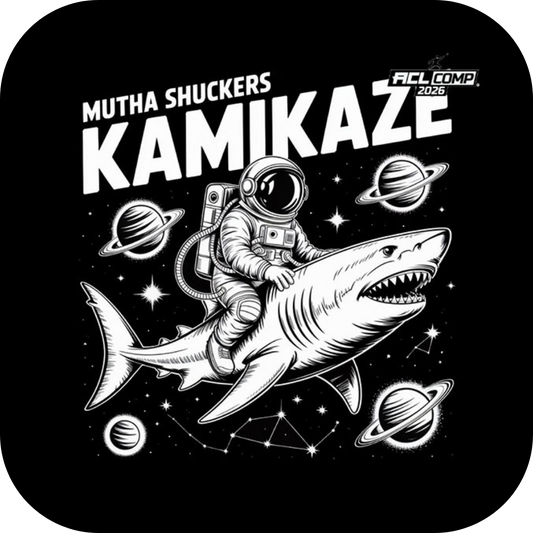 Mutha Shuckers Kamikaze "Shark Rider" Series 2026 ACL Comp Cornhole Bags