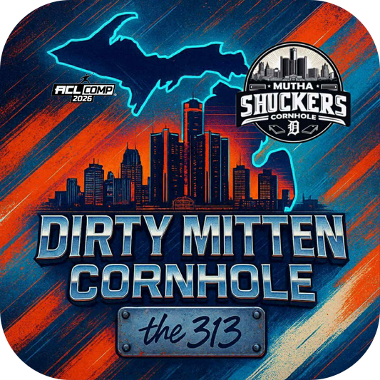 Mutha Shuckers "Dirty Mitten" 2026 ACL Comp Stamped Cornhole Bags