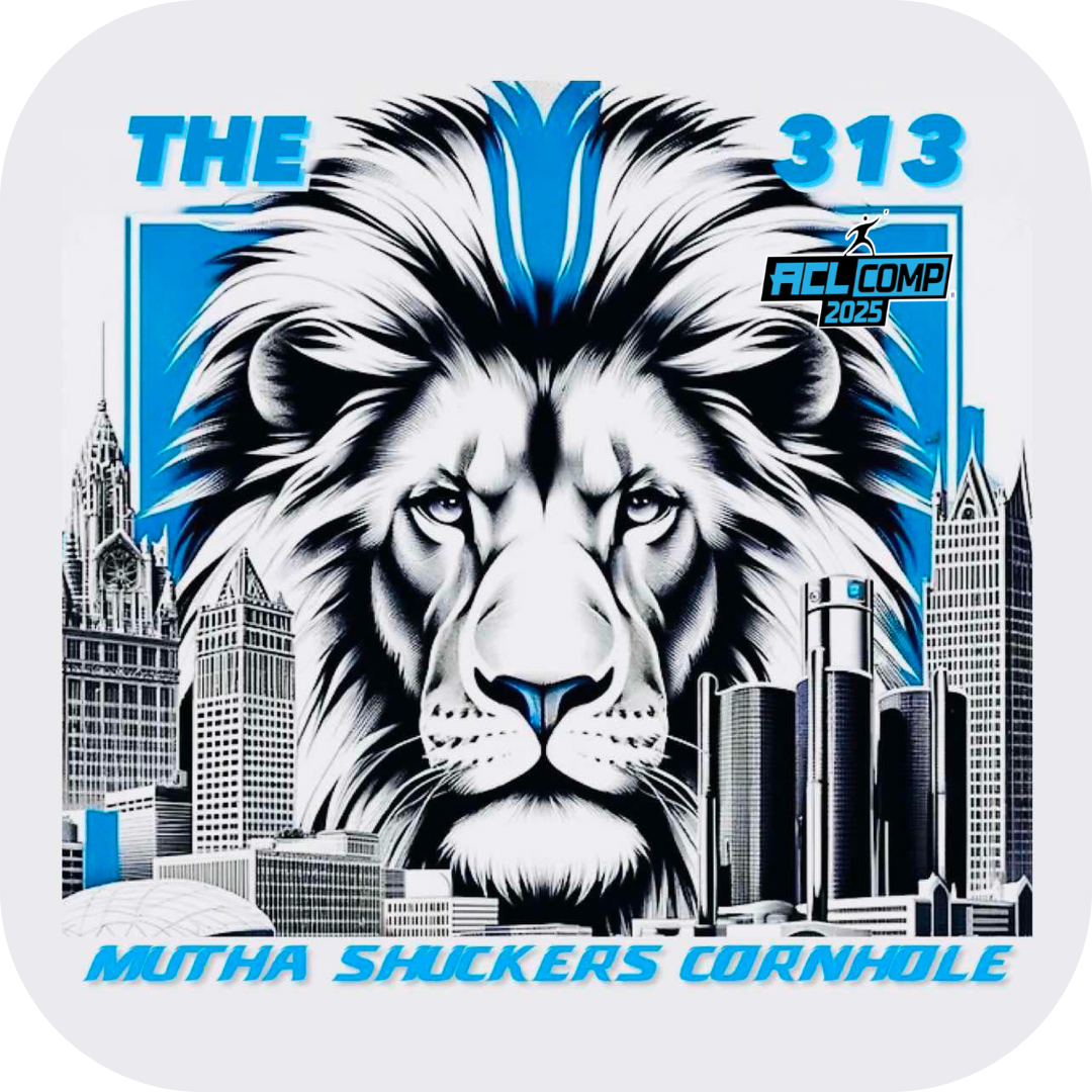 Mutha Shuckers THE 313 "Defend the Den" Series 2025 ACL COMP Cornhole Bags