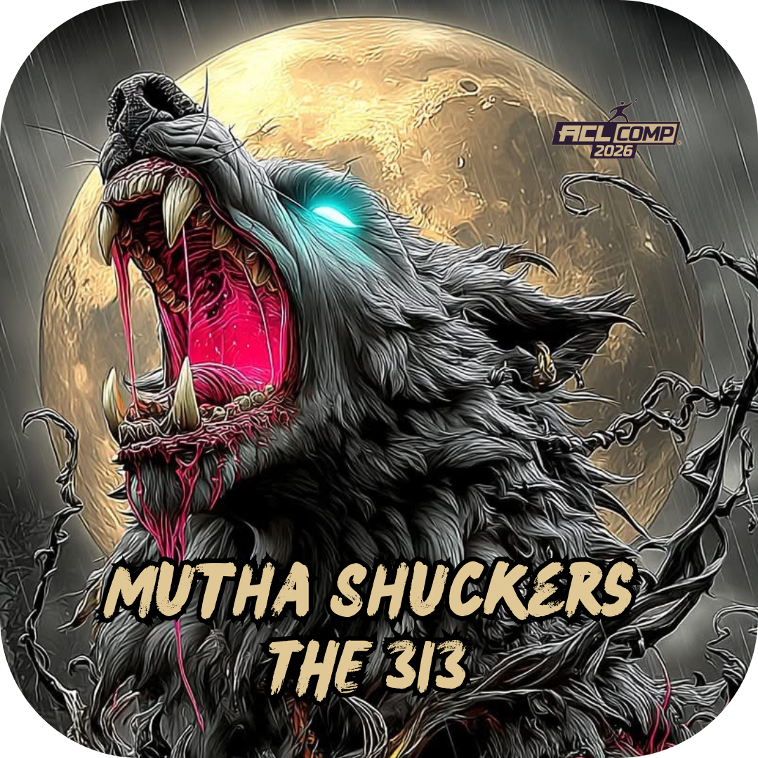 Mutha Shuckers "Pack of Wolves Collection" 2026 ACL Comp Stamped Cornhole Bags