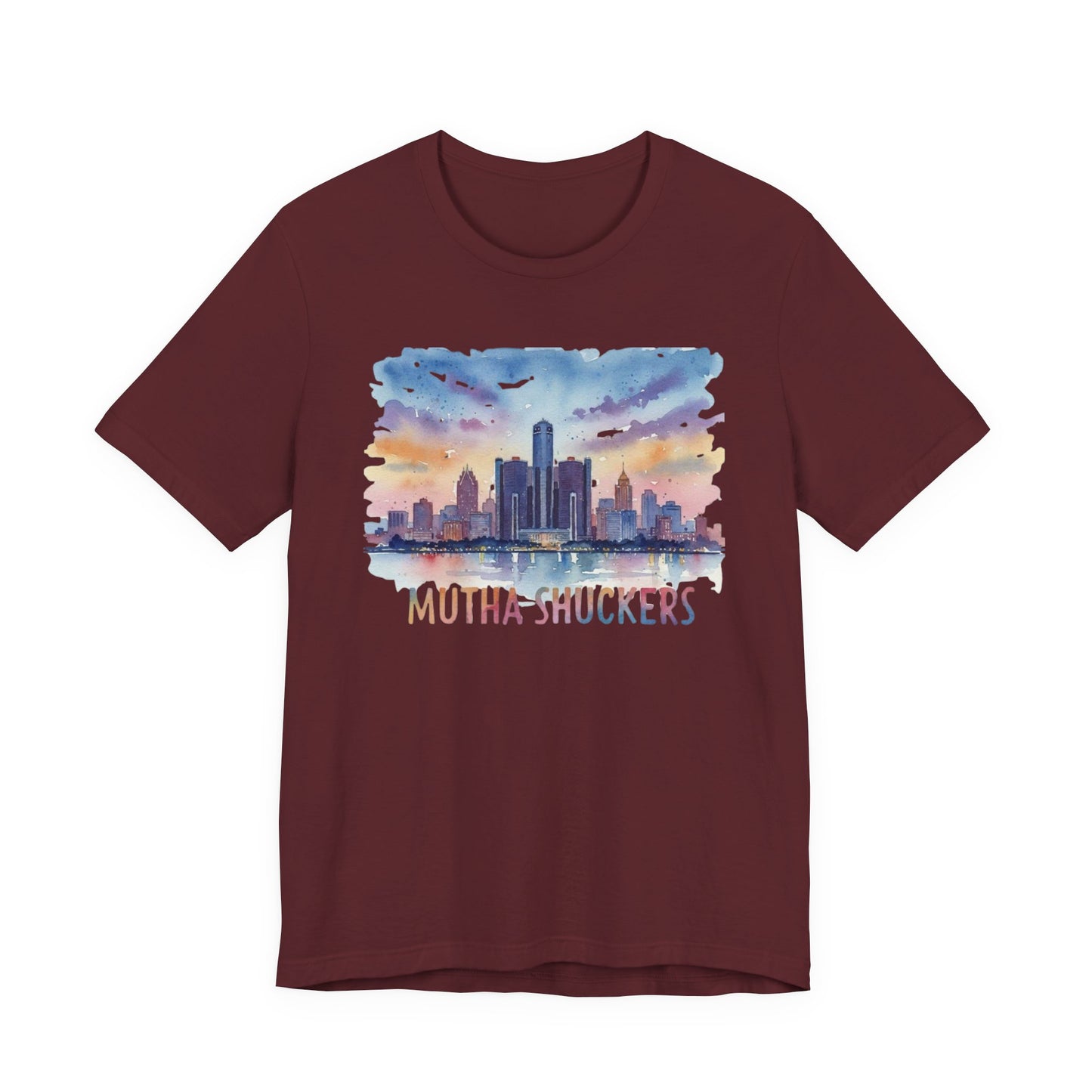 Mutha Shuckers "Watercolor City " Unisex Short Sleeve Tee
