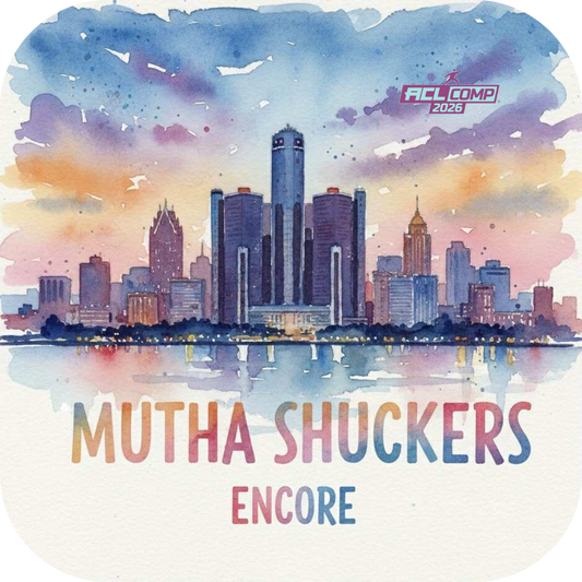 Mutha Shuckers Encore "Watercolor City" Series 2026 ACL Comp Cornhole Bags