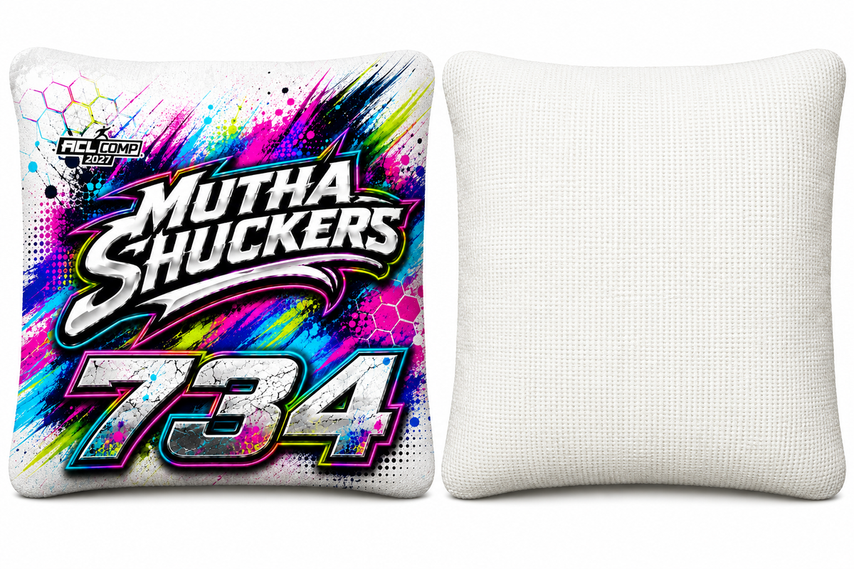 Mutha Shuckers 734 "Splash" Series 2027 ACL Comp Cornhole Bags