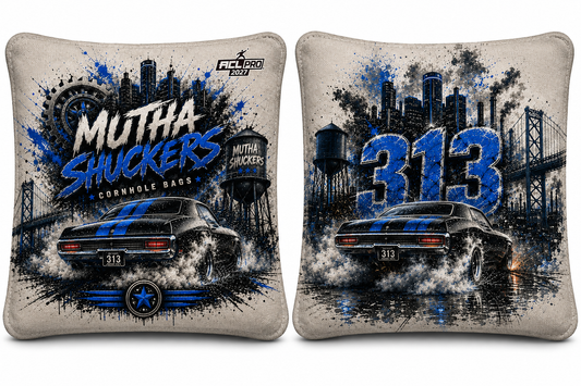 Mutha Shuckers THE 313 "Muscle" Series 2027 ACL Pro Cornhole Bags
