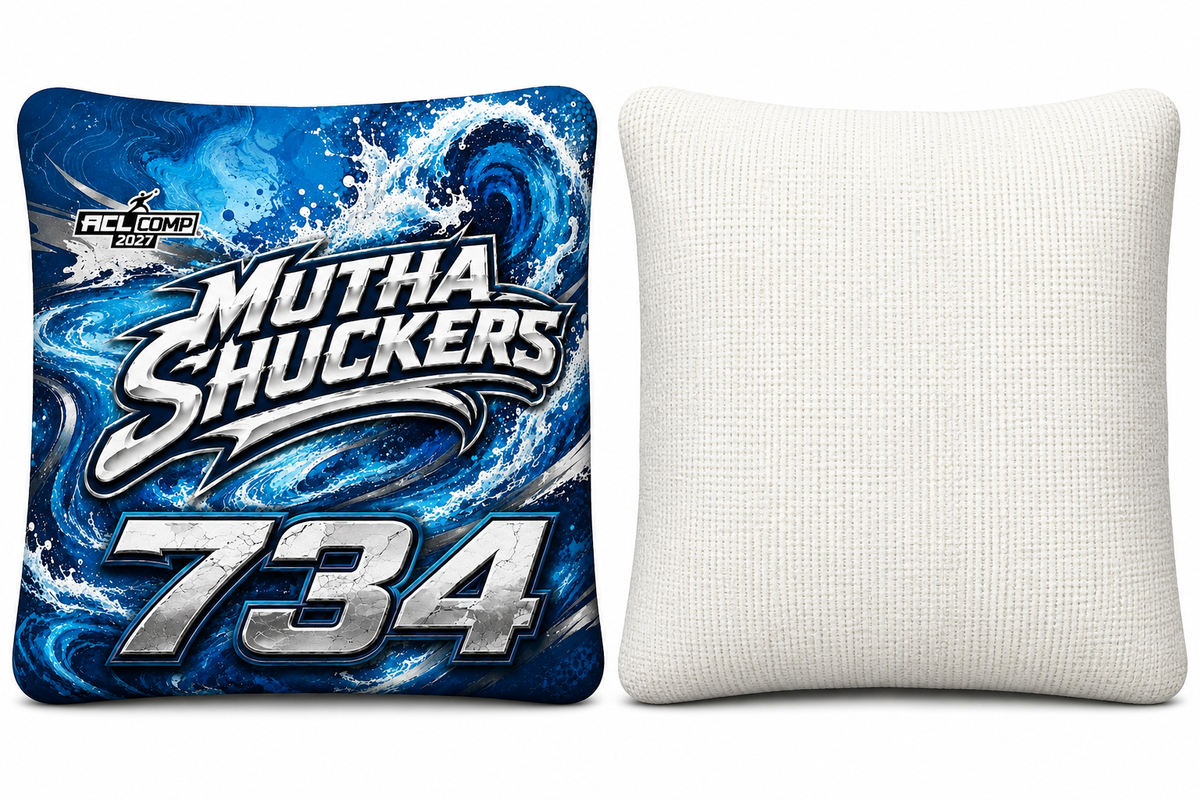 Mutha Shuckers 734 "Riptide" Series 2027 ACL Comp Cornhole Bags