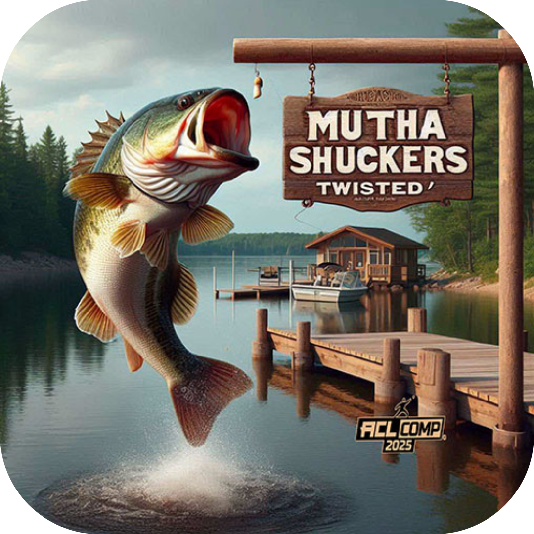 Mutha Shuckers Twisted "Big Bass" Series 2025 ACL Comp Cornhole Bags