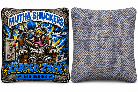 Mutha Shuckers 616 "Zapped Zack" Series 2027 ACL COMP Cornhole Bags