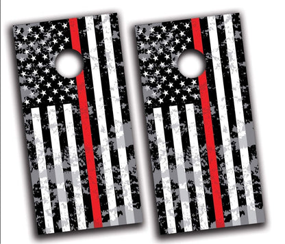 Cornhole Boards | Grunge Thin Line