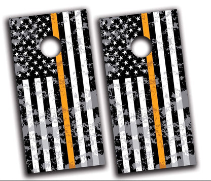 Cornhole Boards | Grunge Thin Line